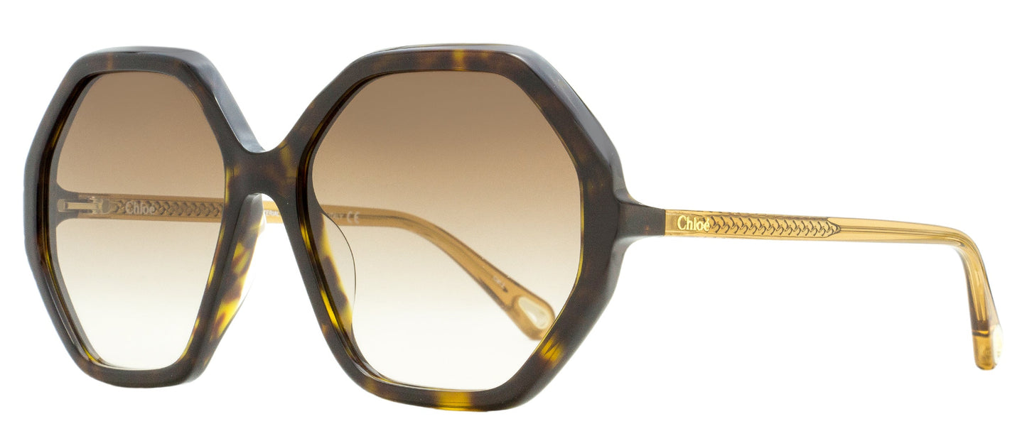 Chloe Women's Esther Sunglasses CH0008SA 004 Havana/Brown 58mm