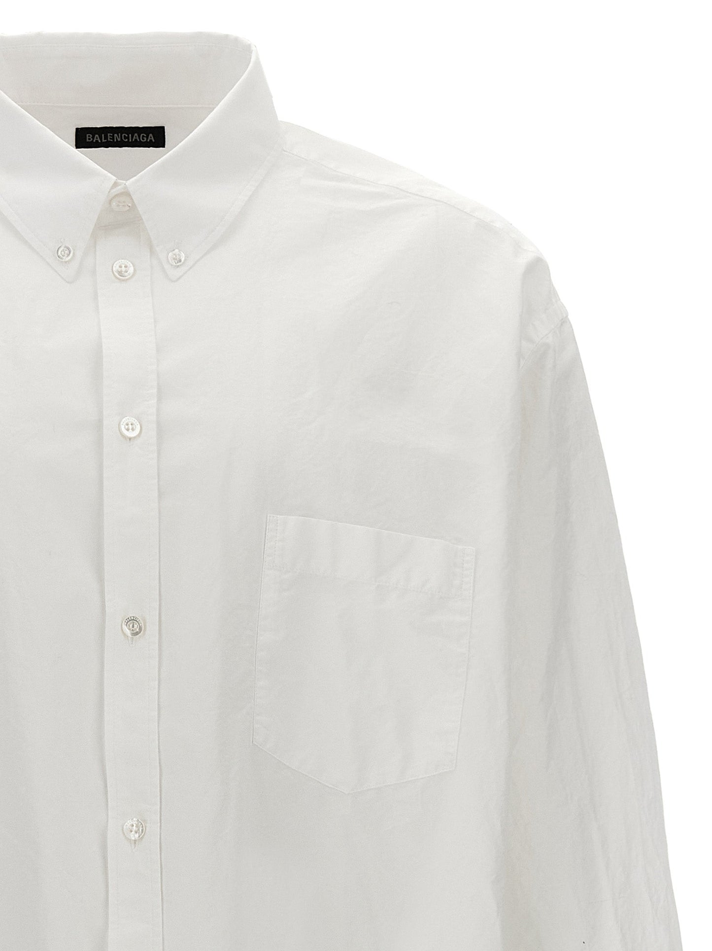 Balenciaga Men Logo Print Shirt