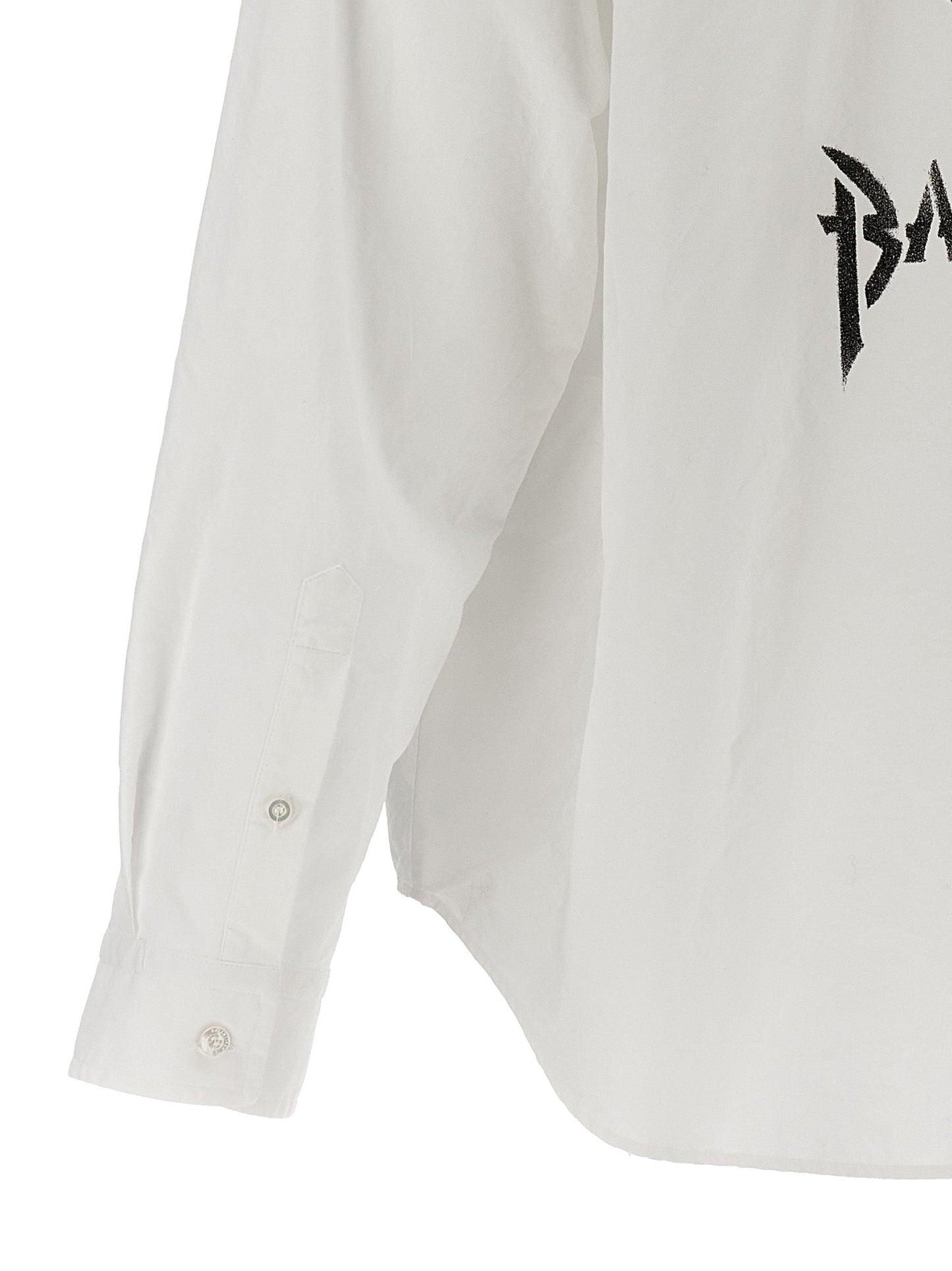 Balenciaga Men Logo Print Shirt