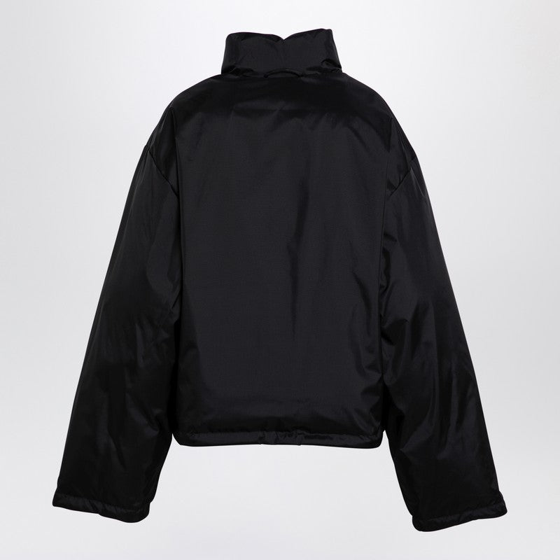 Balenciaga Reversible Red And Black Down Jacket In Technical Twill Women