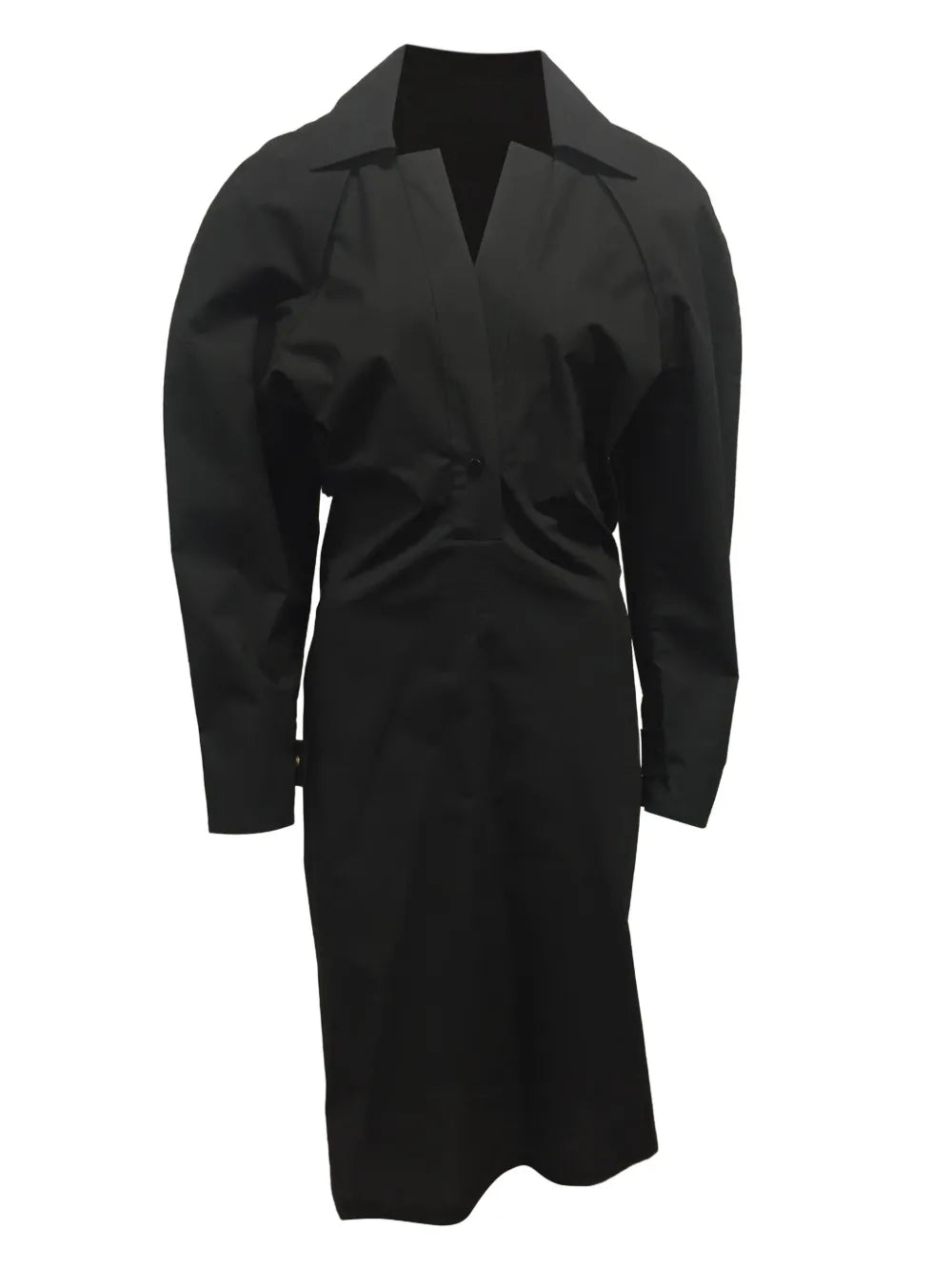 Bottega Veneta Trench Style Dress 36 Black