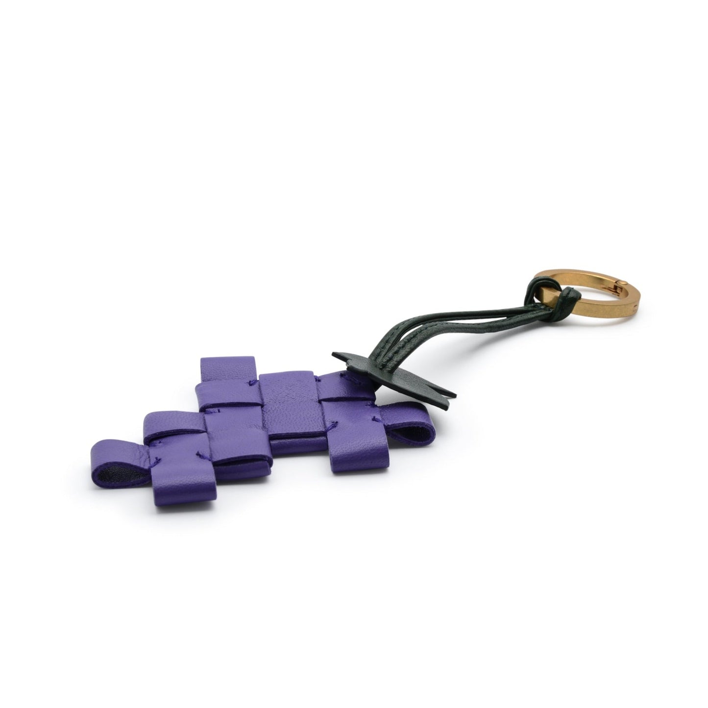 Bottega Veneta Purple Leather Key Chain