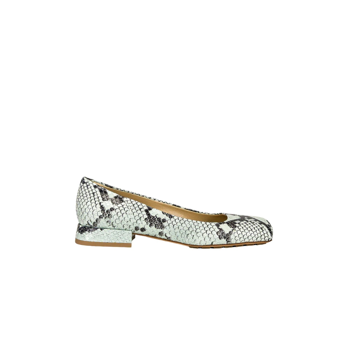 Bottega Veneta Tower Flat Ballerinas 38.5 Green,Black