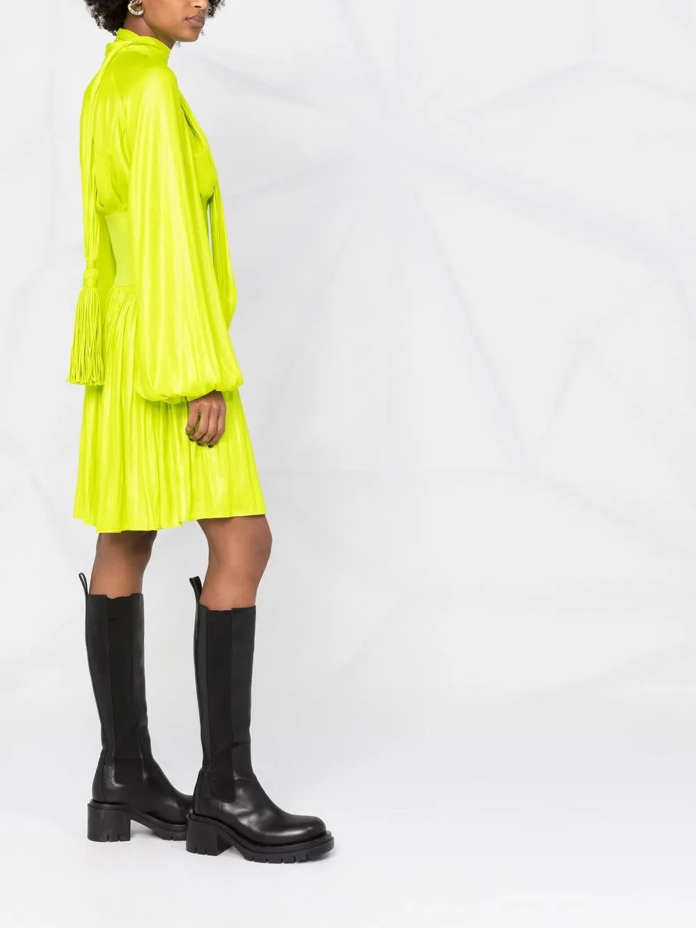 Bottega Veneta Tassel Detail Flared Dress