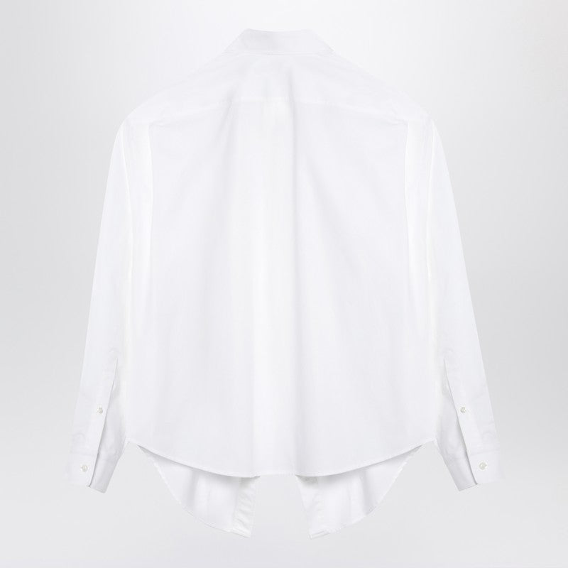 Balenciaga Asymmetrical White Cotton Shirt Women
