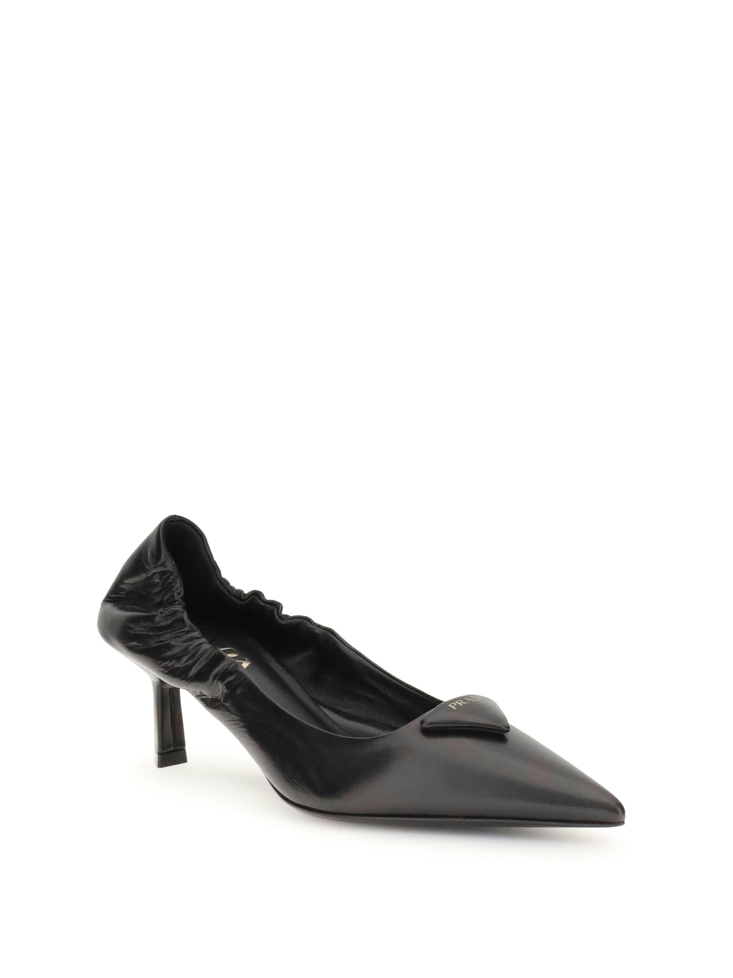 Prada Women Leather Logo Pumps
