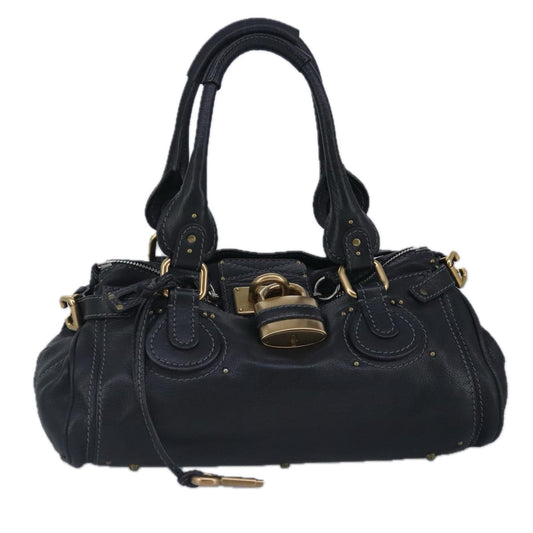 Chloe Paddington Hand Bag Leather Black 95844
