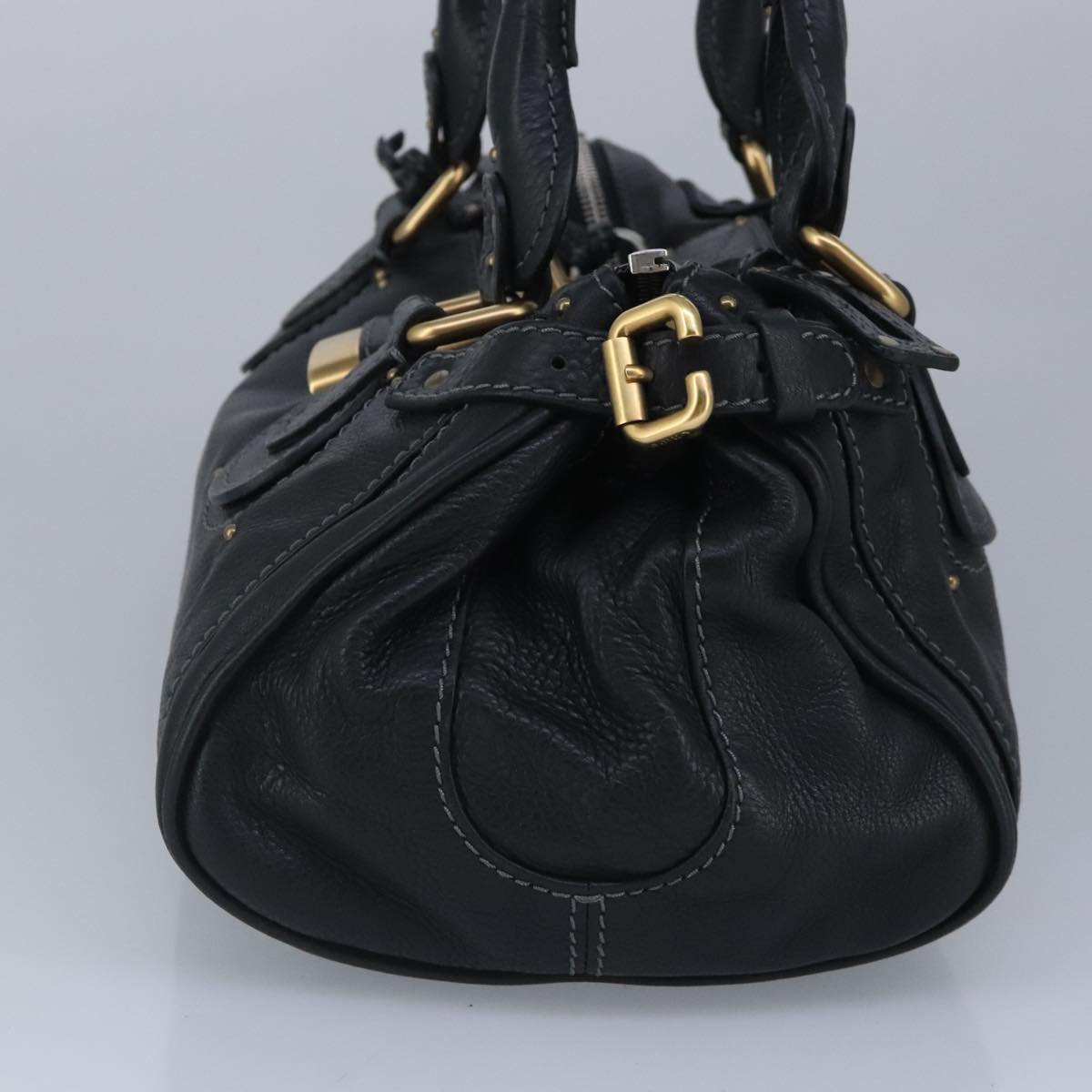 Chloe Paddington Hand Bag Leather Black 95844