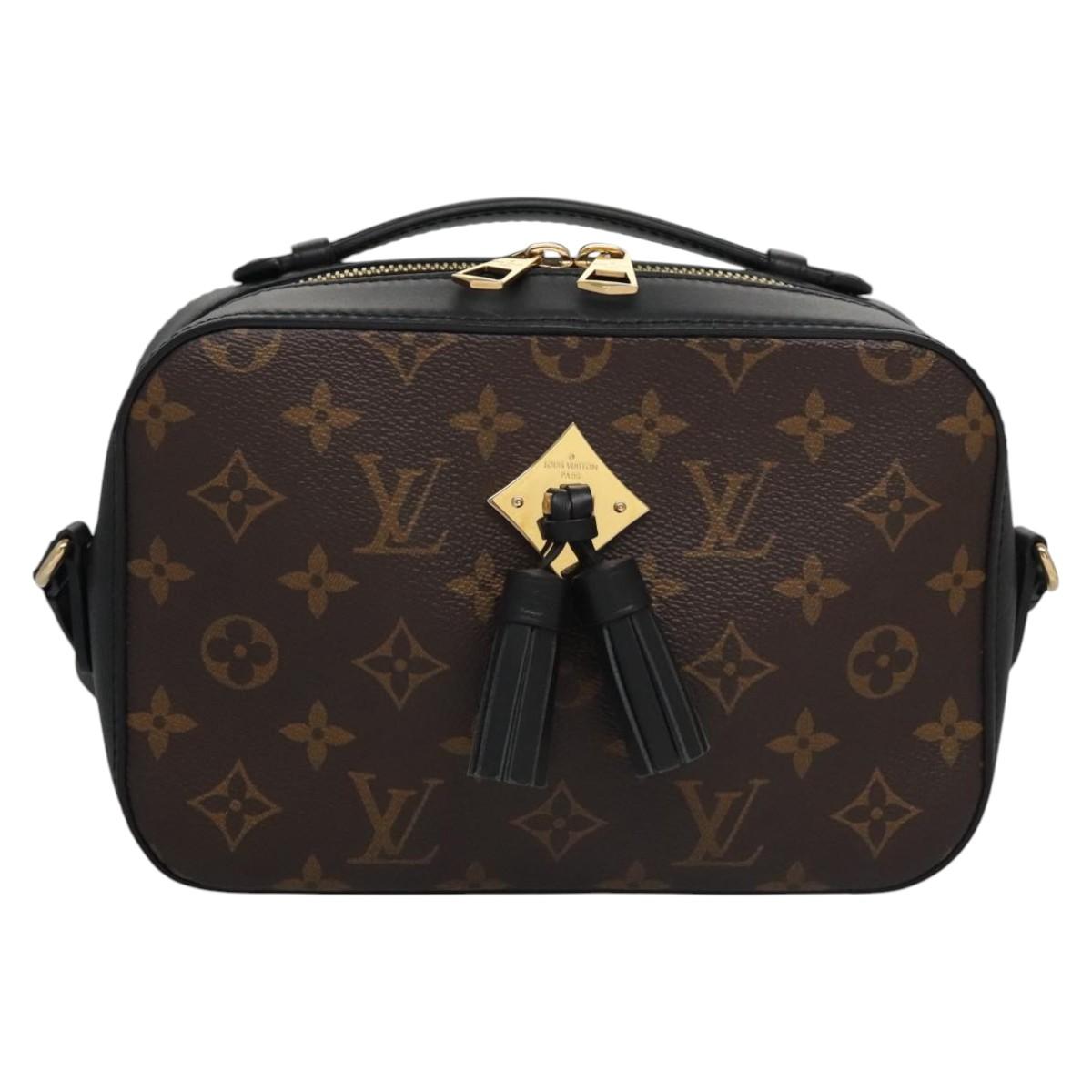 LOUIS VUITTON Monogram Saintonge Shoulder Bag Black M43555 LV 99976SA