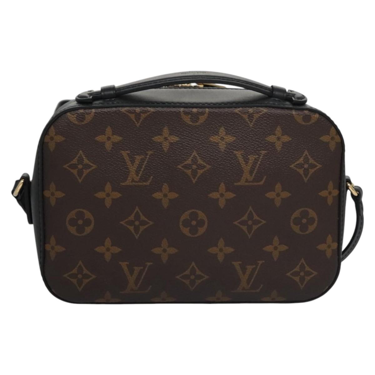 LOUIS VUITTON Monogram Saintonge Shoulder Bag Black M43555 LV 99976SA