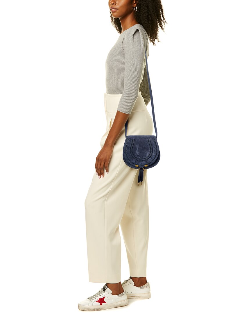 Chloe Marcie Small Suede Shoulder Bag