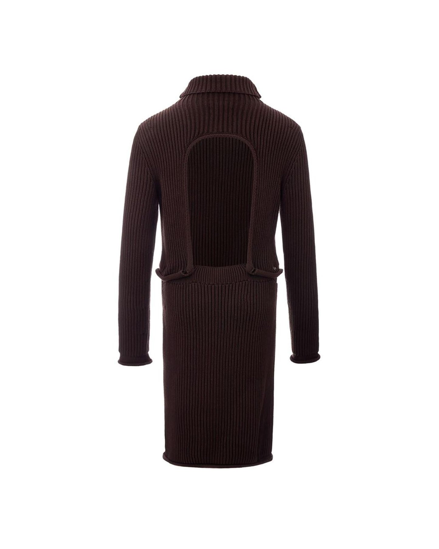 Bottega Veneta Ribbed Knit Dress Brown