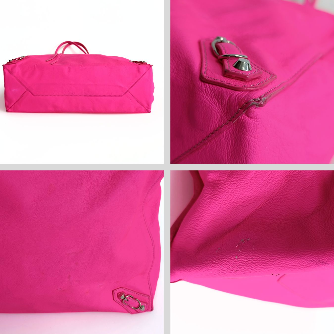 BALENCIAGA Balenciaga Balenciaga Papier vertical shoulder bag in fuchsia leather