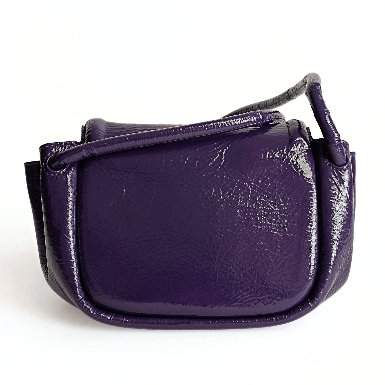 BOTTEGA VENETA Becco shoulder bag in purple textured leather