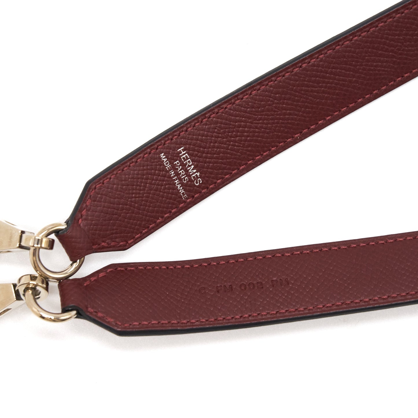 Hermes 110cm Tressage Cuir Chevron 25mm Bag Strap