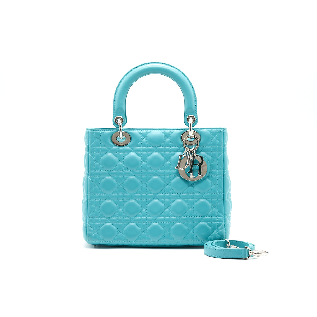 Dior Lady Dior Medium Lambskin Blue