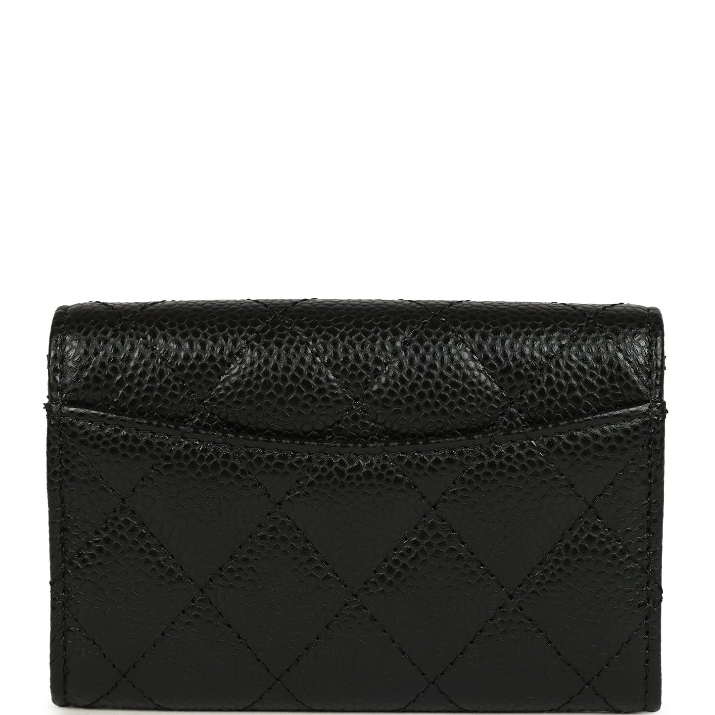 Chanel Classic Card Holder Wallet Black Caviar Gold Hardware