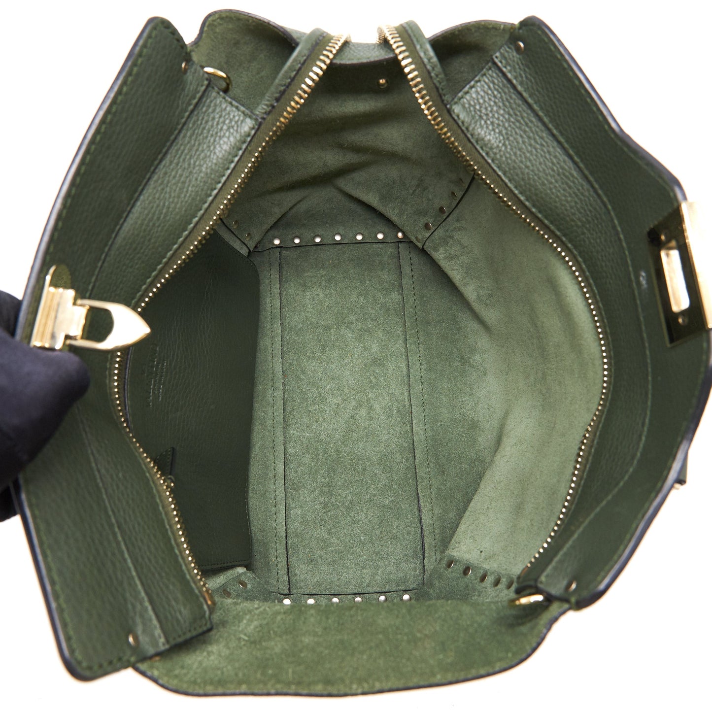 Valentino Rockstud Totebag Olive-Green