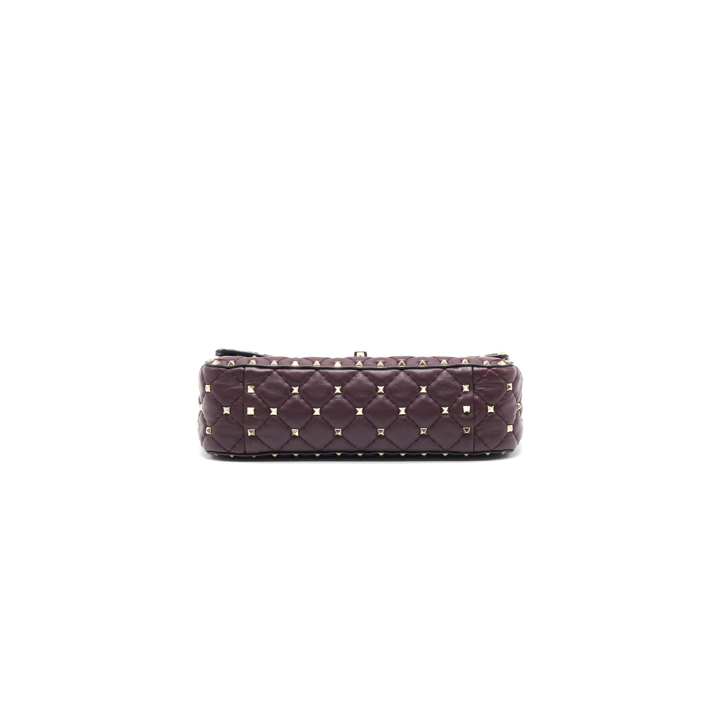 Valentino Garavani Medium Rockstud Spike Shoulder Bag Burgundy