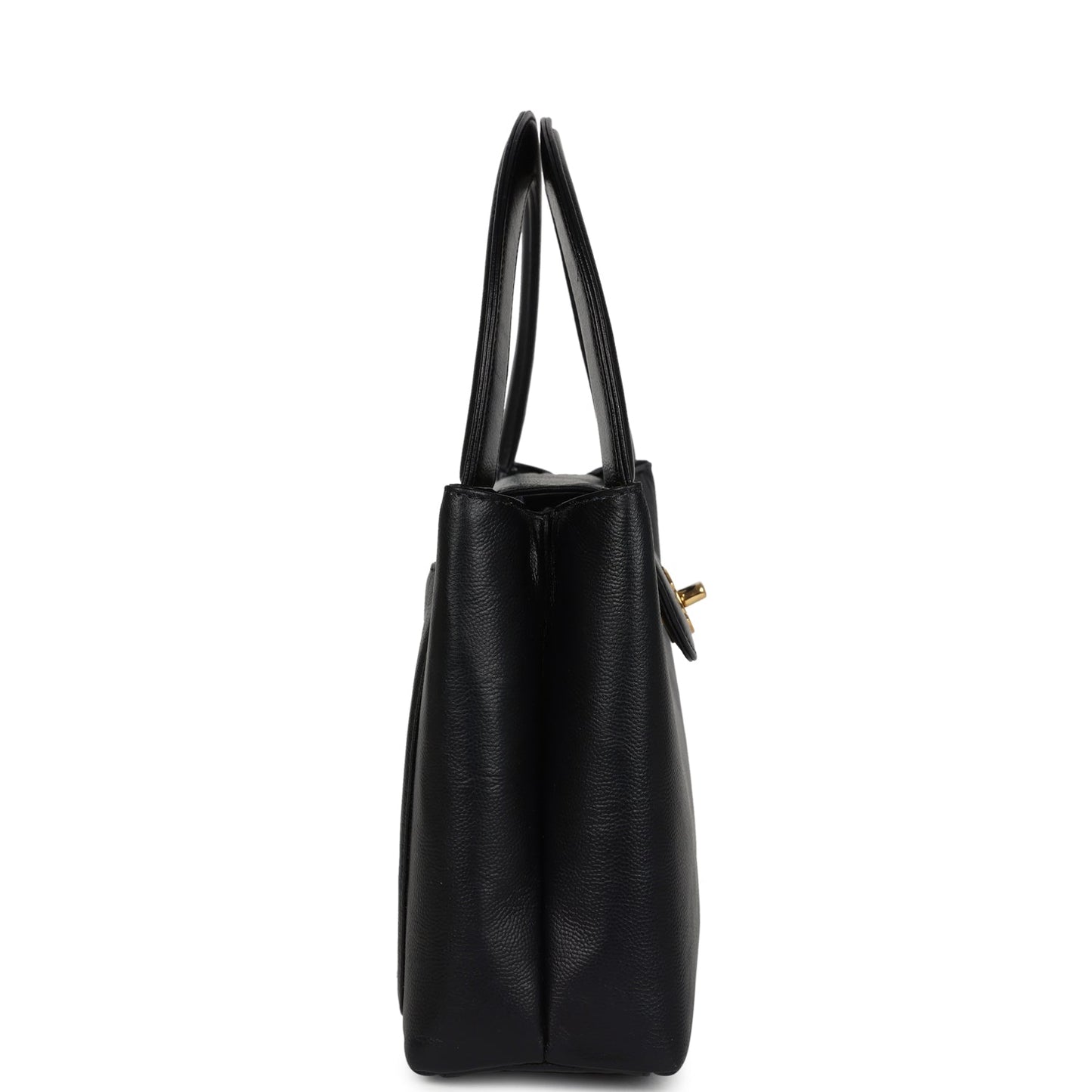 Vintage Chanel Large Kelly Black Caviar Gold Hardware