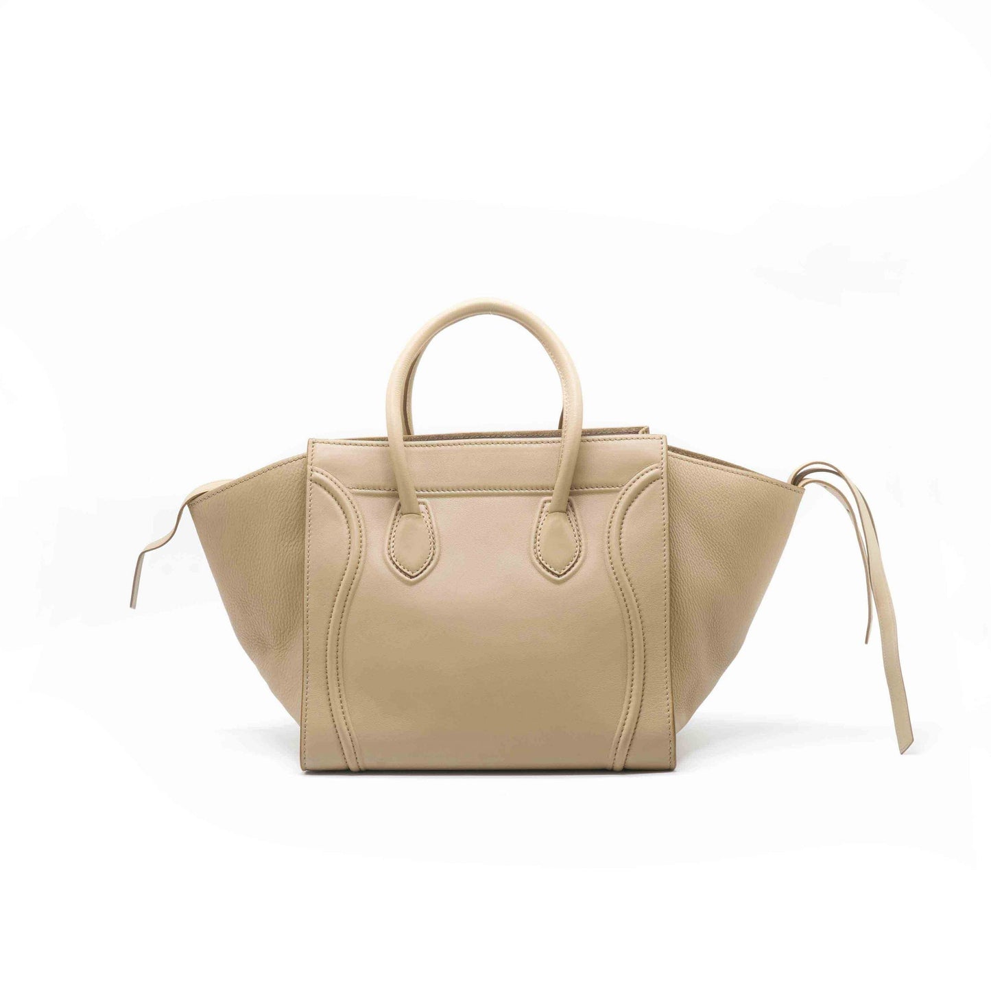 Celine Beige Leather Mini Luggage Tote