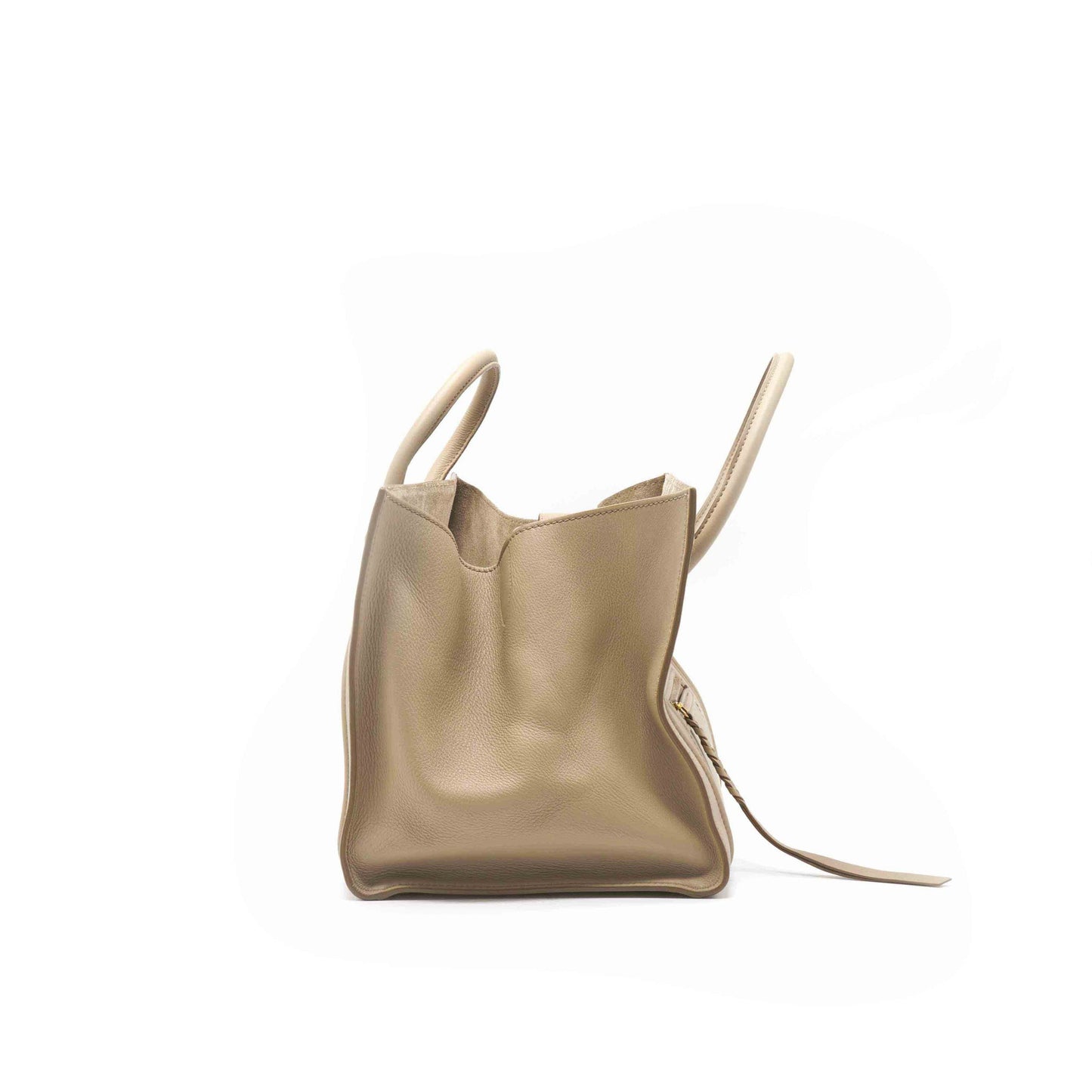 Celine Beige Leather Mini Luggage Tote