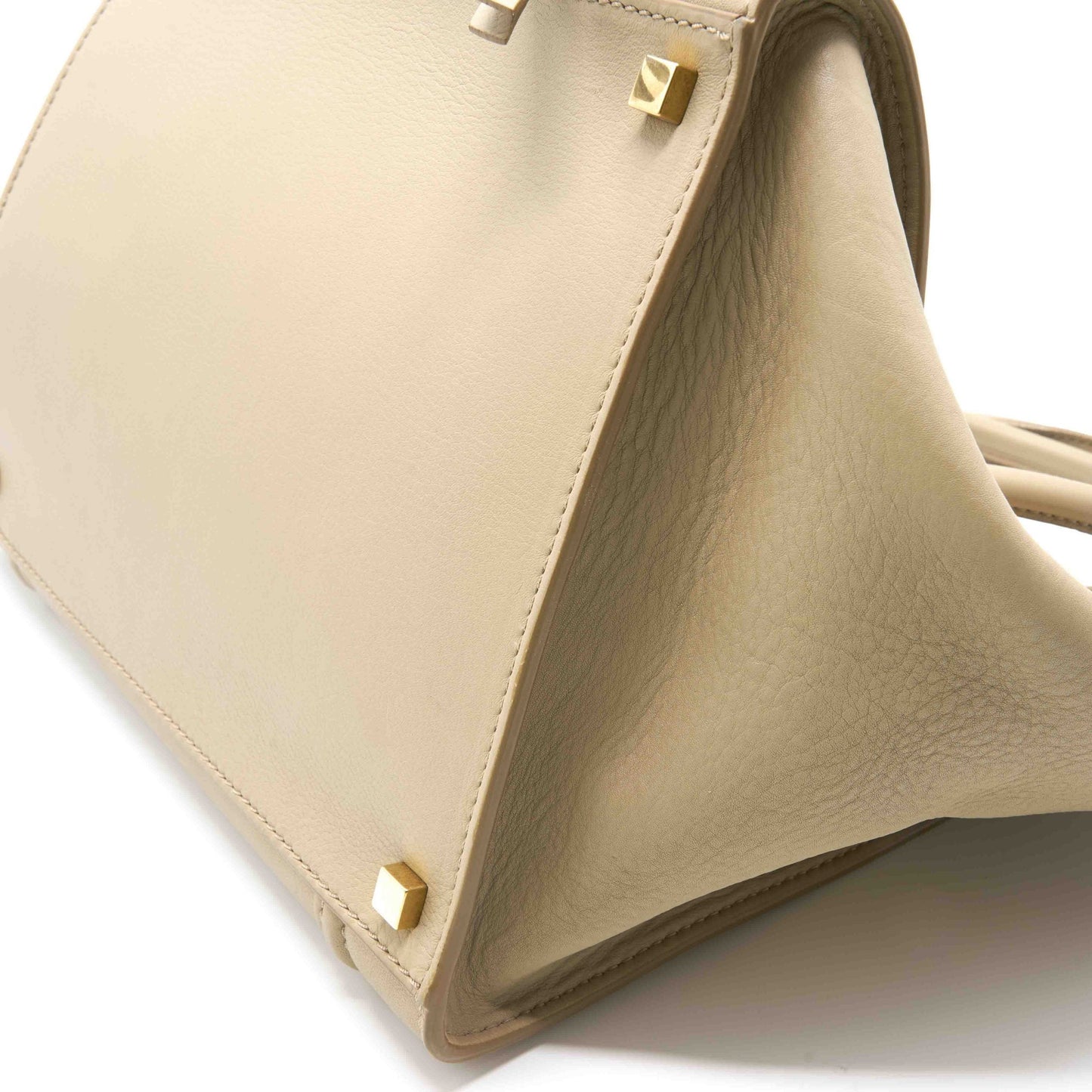 Celine Beige Leather Mini Luggage Tote