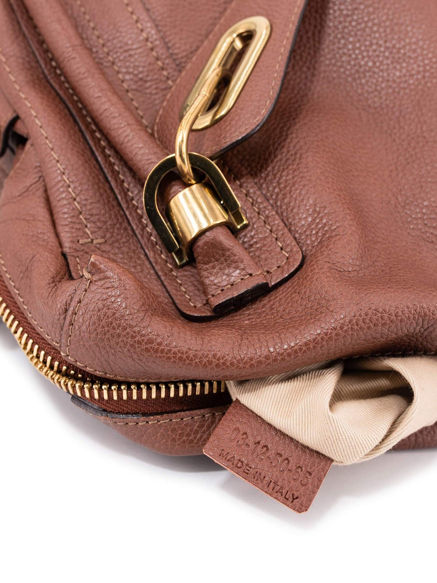 Chloe Calfskin Medium Paraty Bag Brown