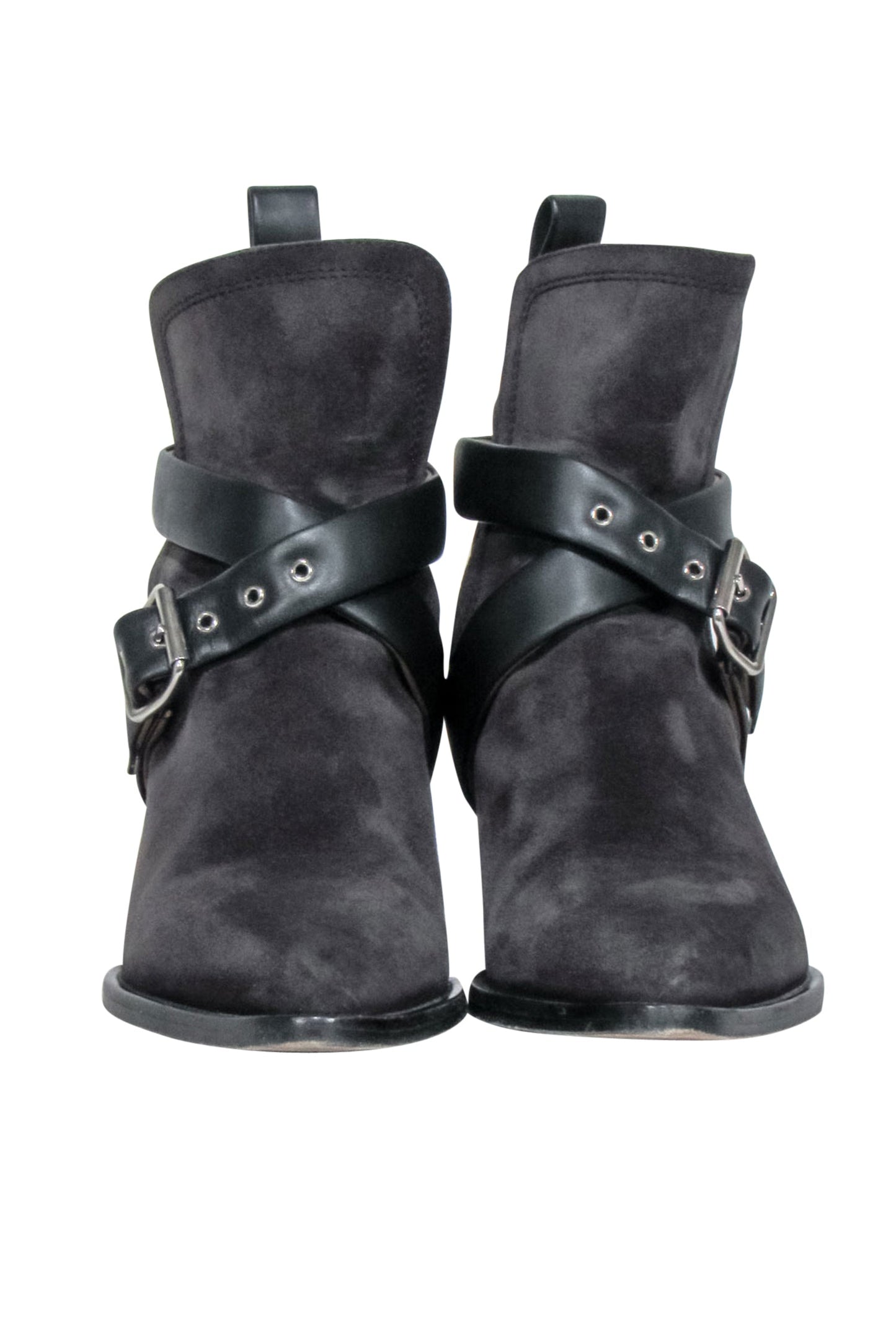 Chloe - Grey Suede " Rylee Strap" Booties Sz 8