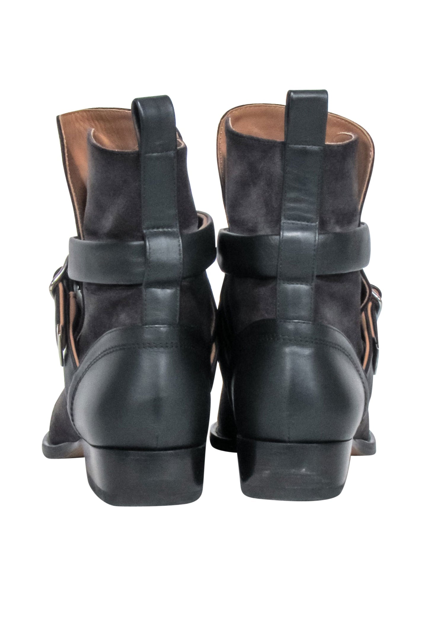 Chloe - Grey Suede " Rylee Strap" Booties Sz 8