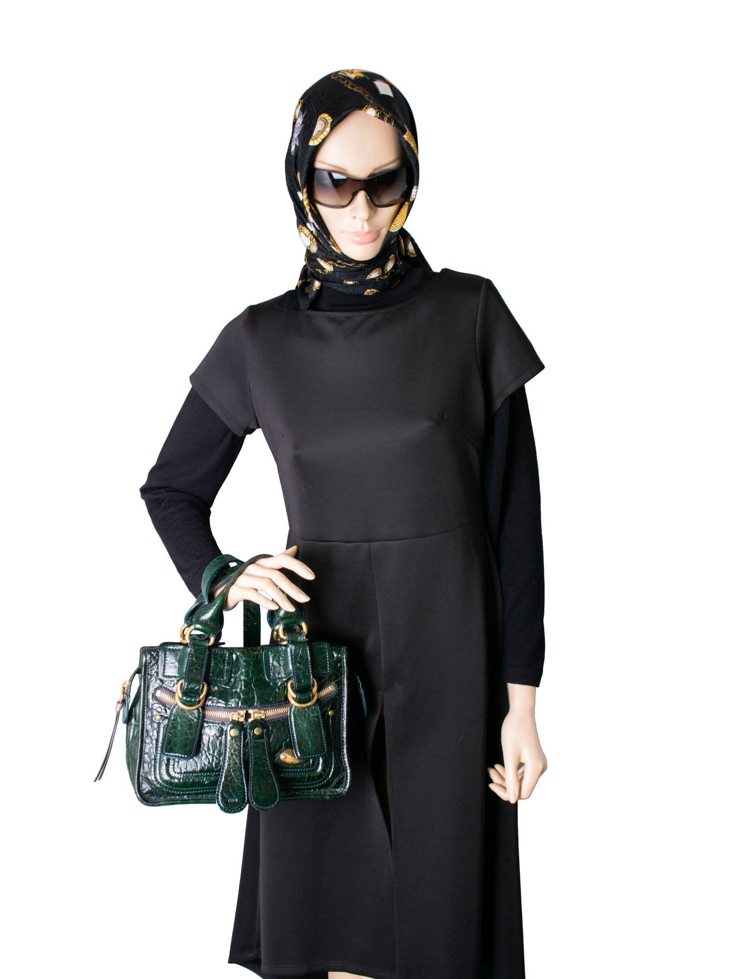 Chloe Leather Top Handle Bag Green