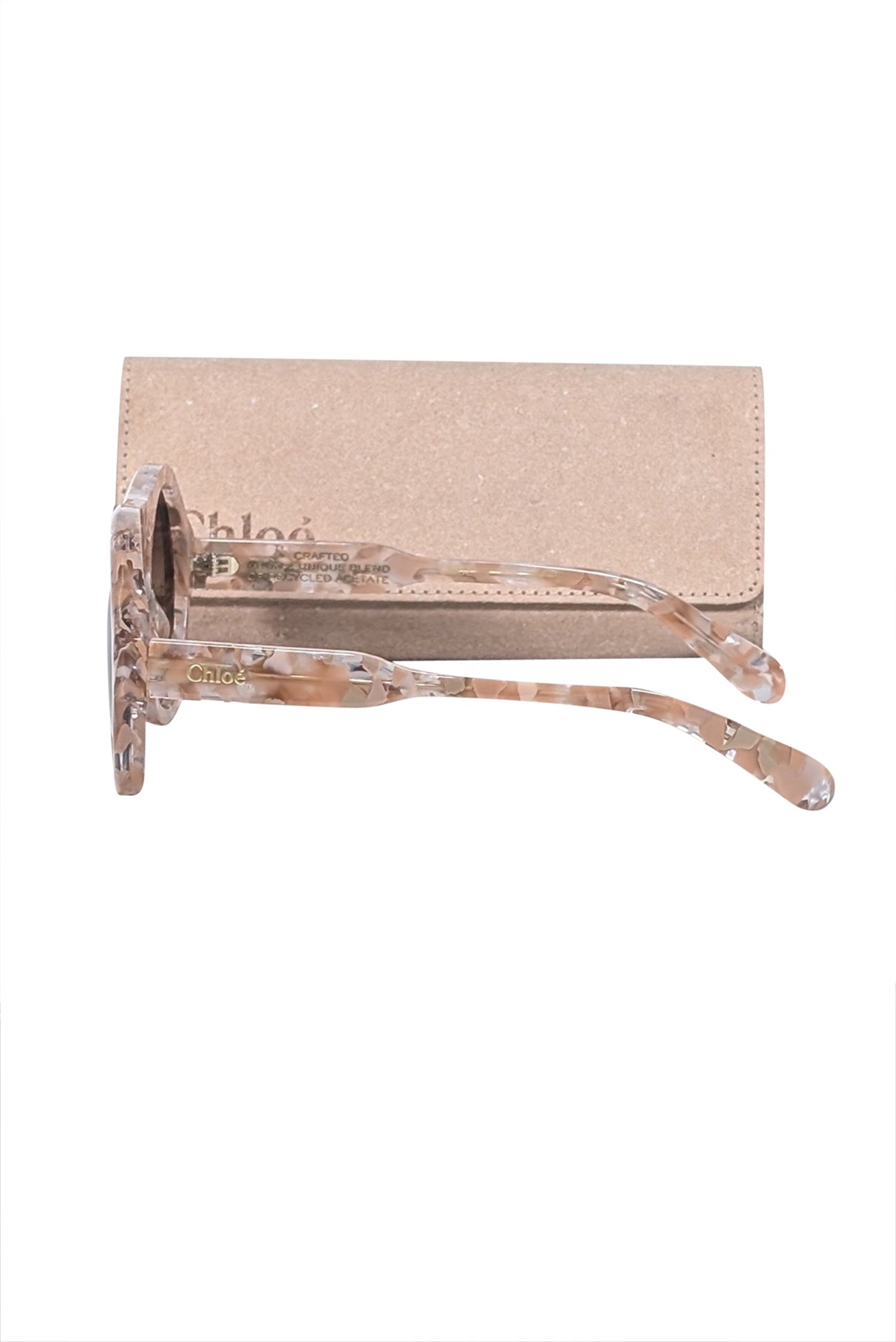 Chloe - Pink Recycled Acetate Round Sunglasses