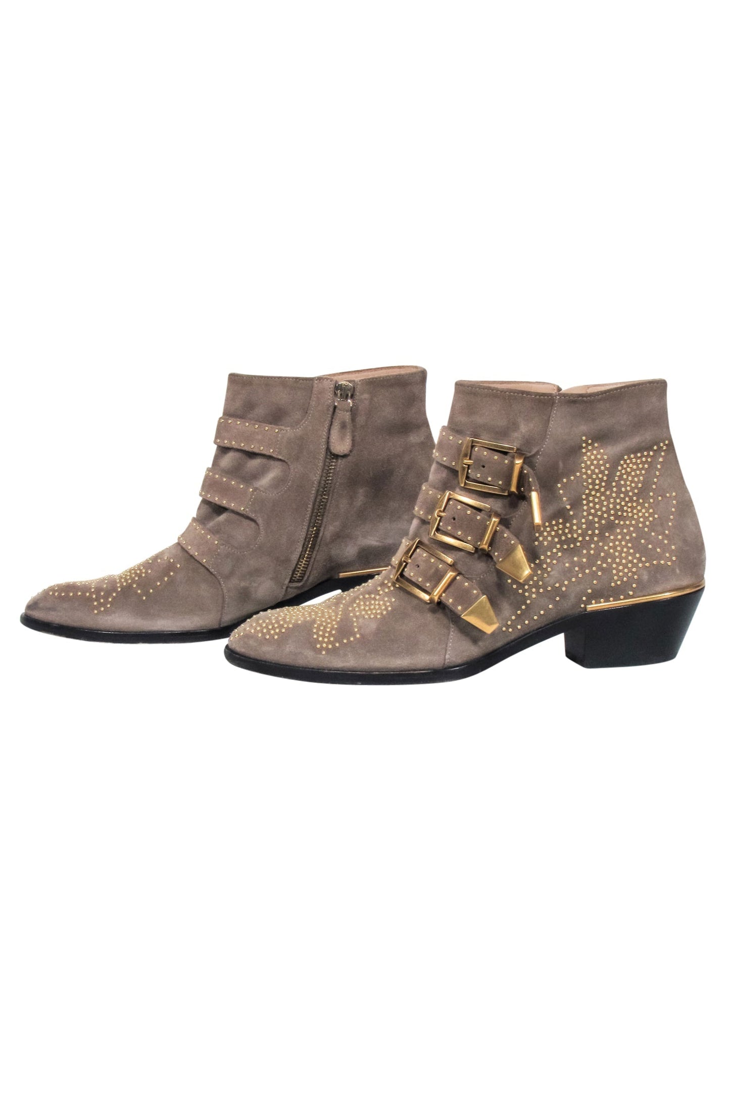 Chloe - Tuape Suede Studded Short Boots Sz 8.5