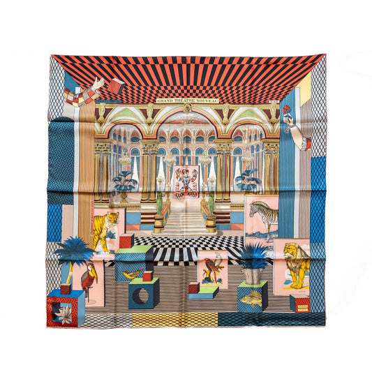 Hermes 90 cm Silk Scarf Grand Theatre Nouveau Multicolour