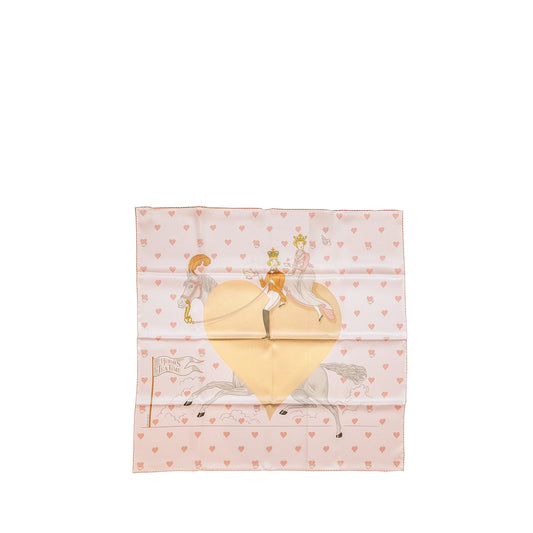 Hermes 70 x 70 cm silk scarf tea time rose pale / beige
