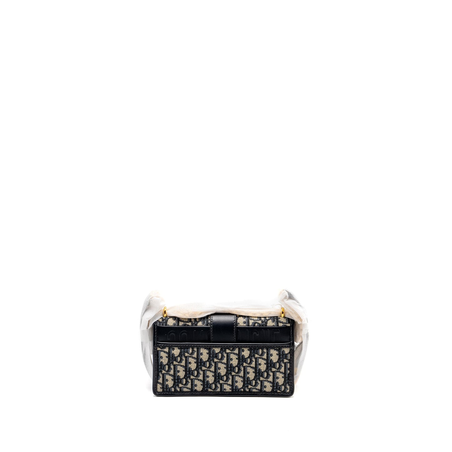 Dior 30 Montaigne East-West Bag with Chain Oblique Jacquard Blue