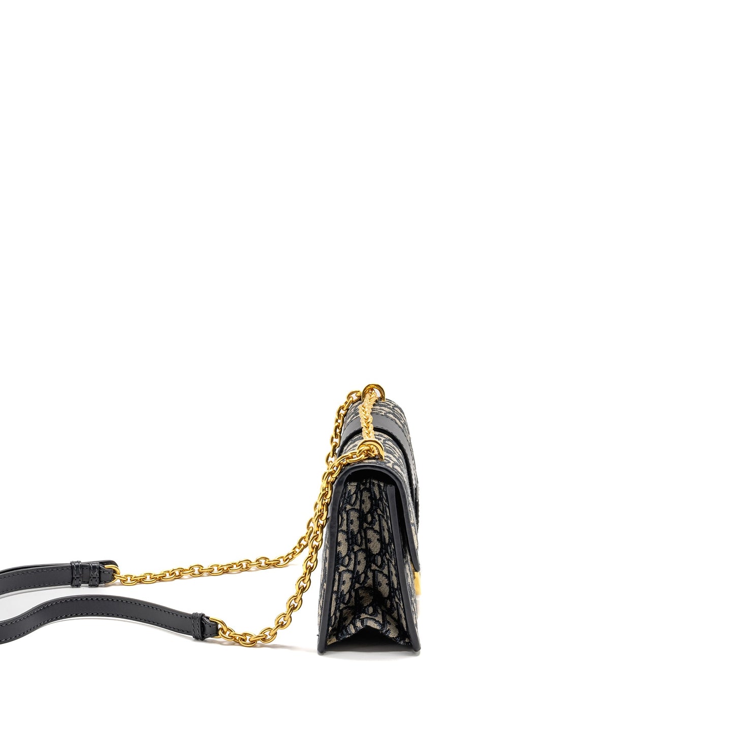 Dior 30 Montaigne Chain Bag Oblique Jacquard Blue