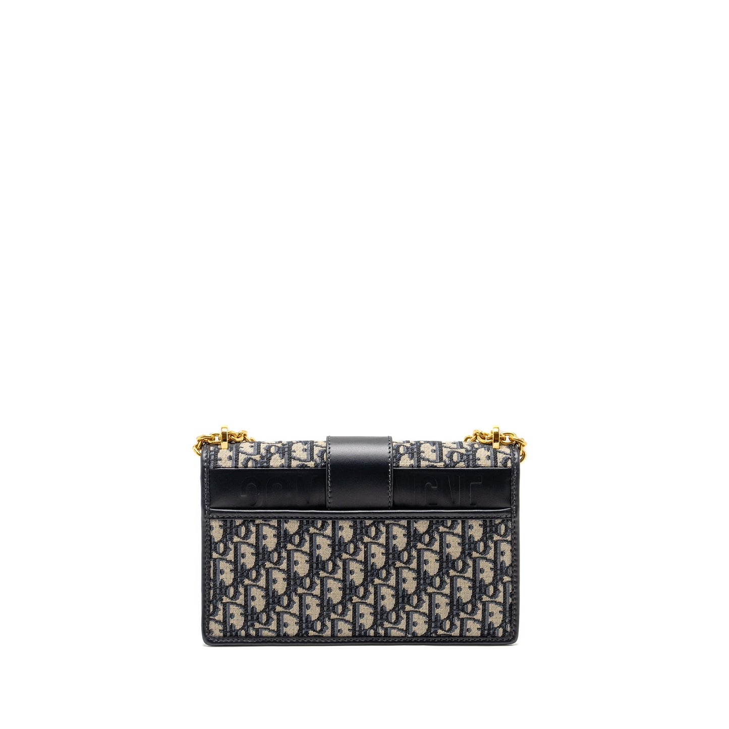 Dior 30 Montaigne Chain Bag Oblique Jacquard Blue