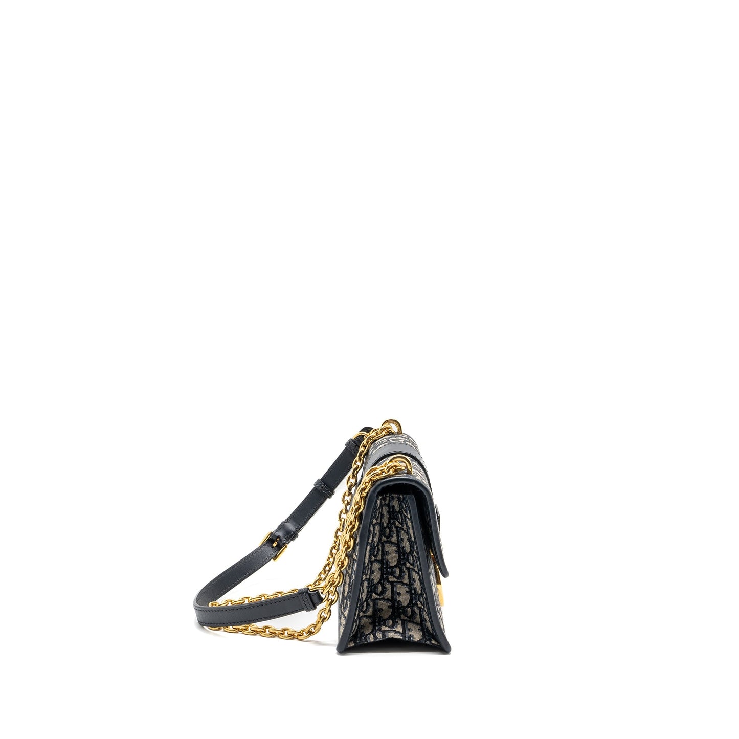 Dior 30 Montaigne Bag Blue Dior Oblique Jacquard Canvas/ Leather