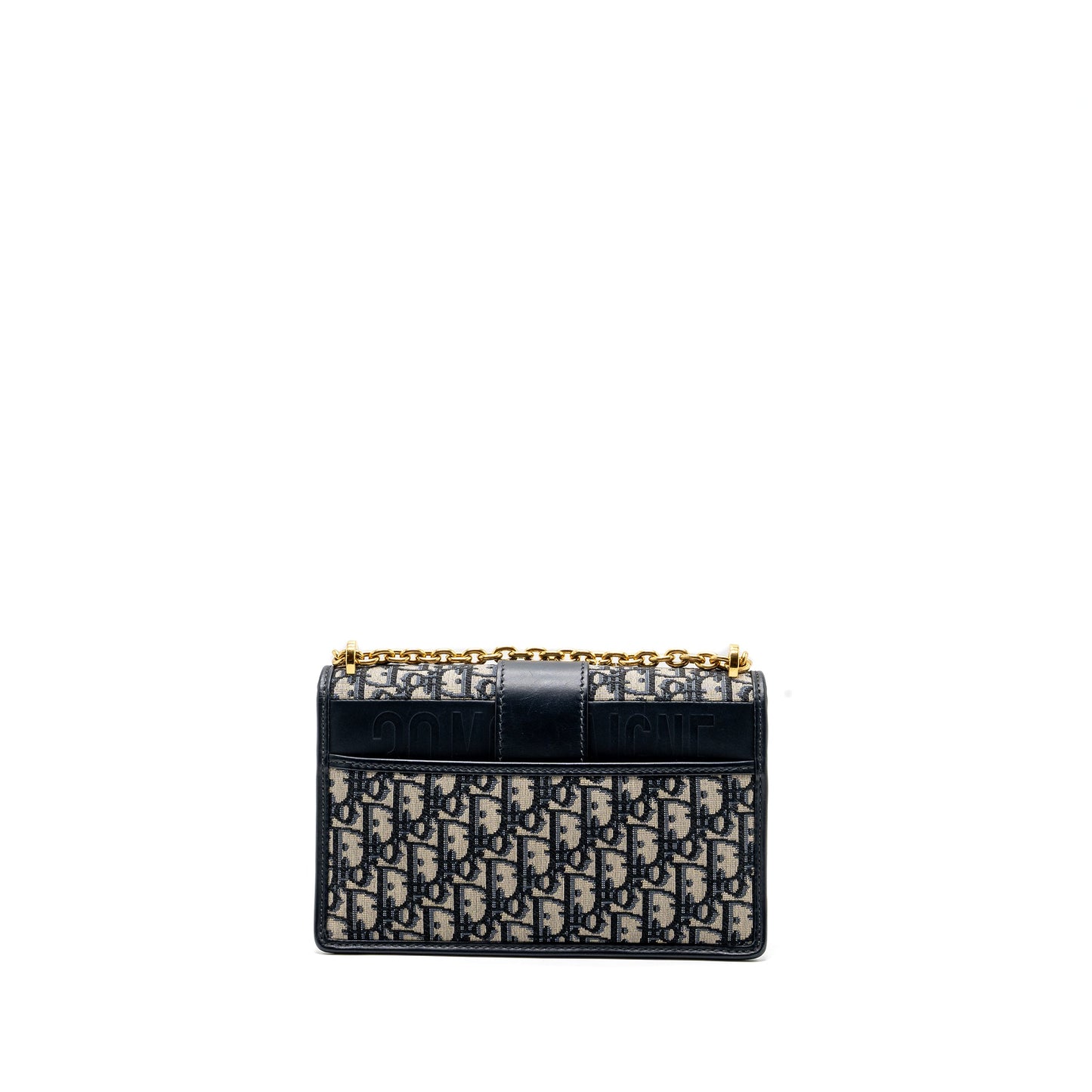 Dior 30 Montaigne Bag Blue Dior Oblique Jacquard Canvas/ Leather