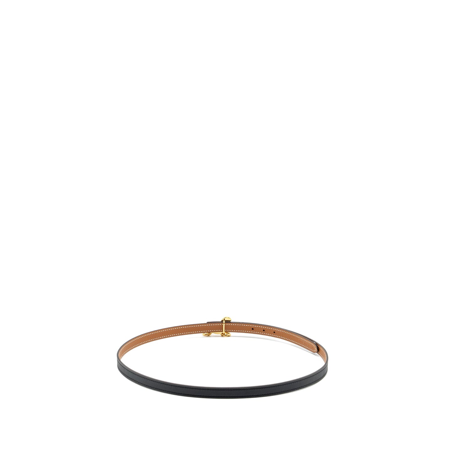 Hermes 13mm Size 80 Belt with Laiton Buckle Epsom/Swift Black/Gold GHW Stamp B
