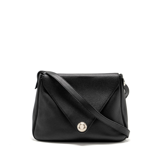 Hermes Vintage Christine bag leather black SHW stamp square B