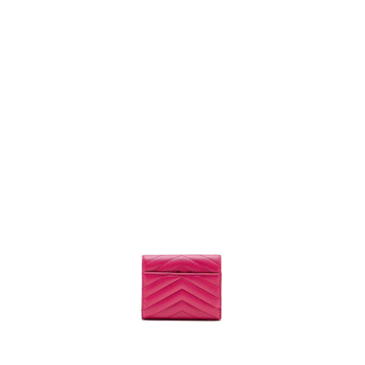 Saint laurent compact tri-fold wallet calfskin pink GHW