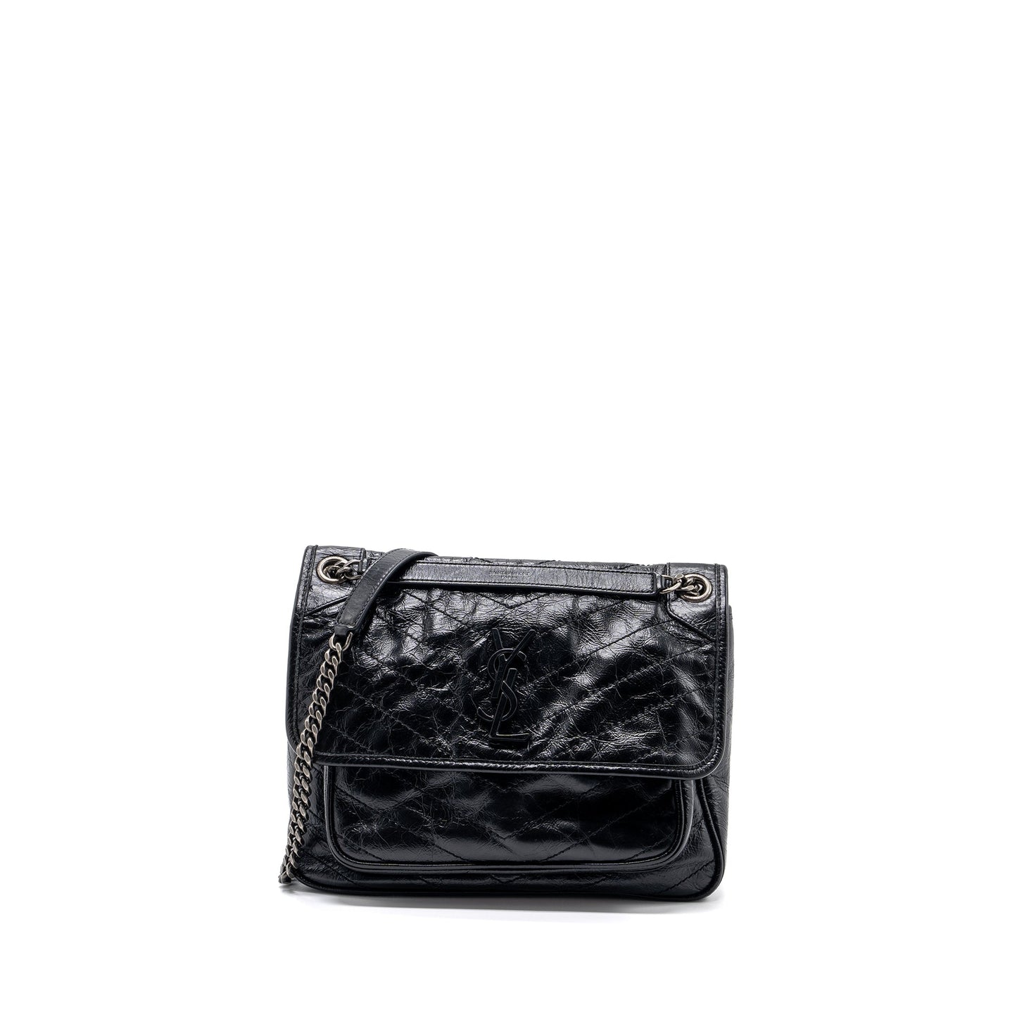 Saint laurent Medium Niki calfskin leather black SHW