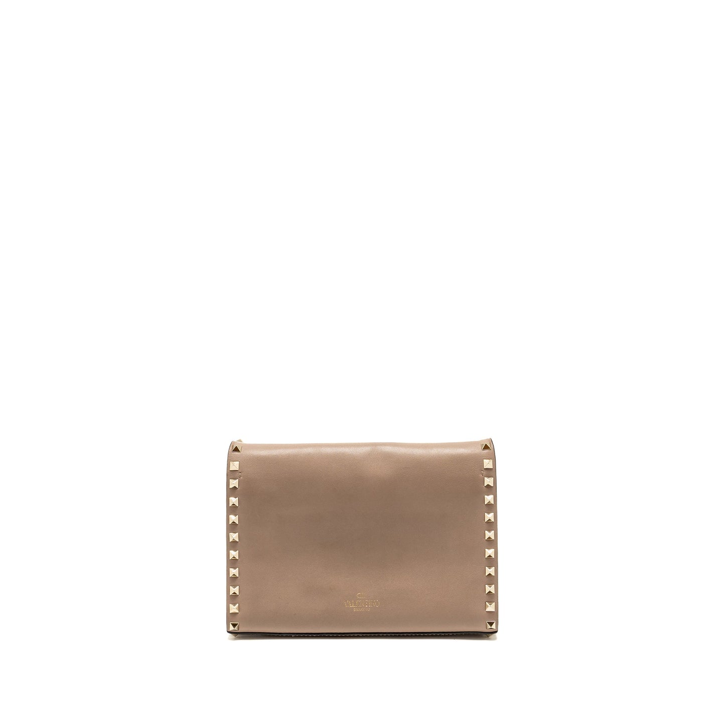 Valentino Small Rockstud Crossbody Bag Calfskin Beige LGHW