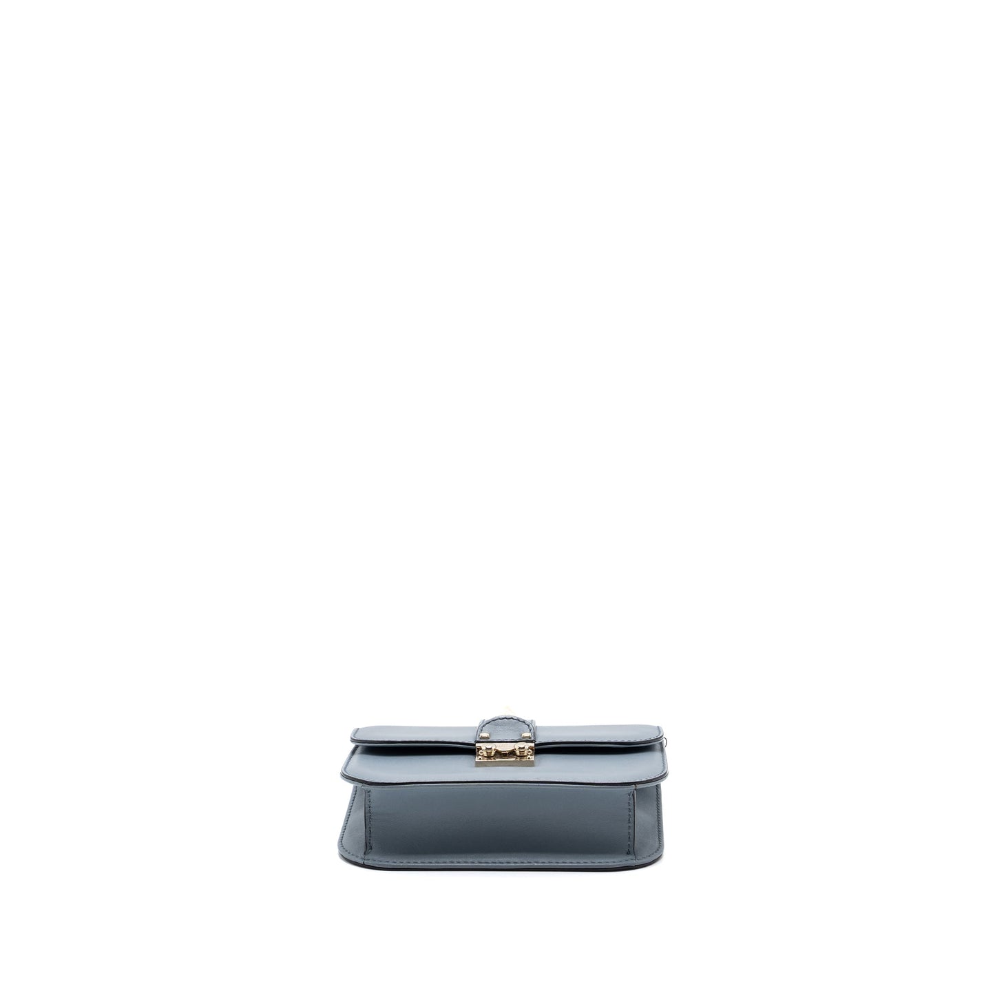 Valentino Garavani Rockstud Glam Lock Chain Bag Leather Light Blue LGHW