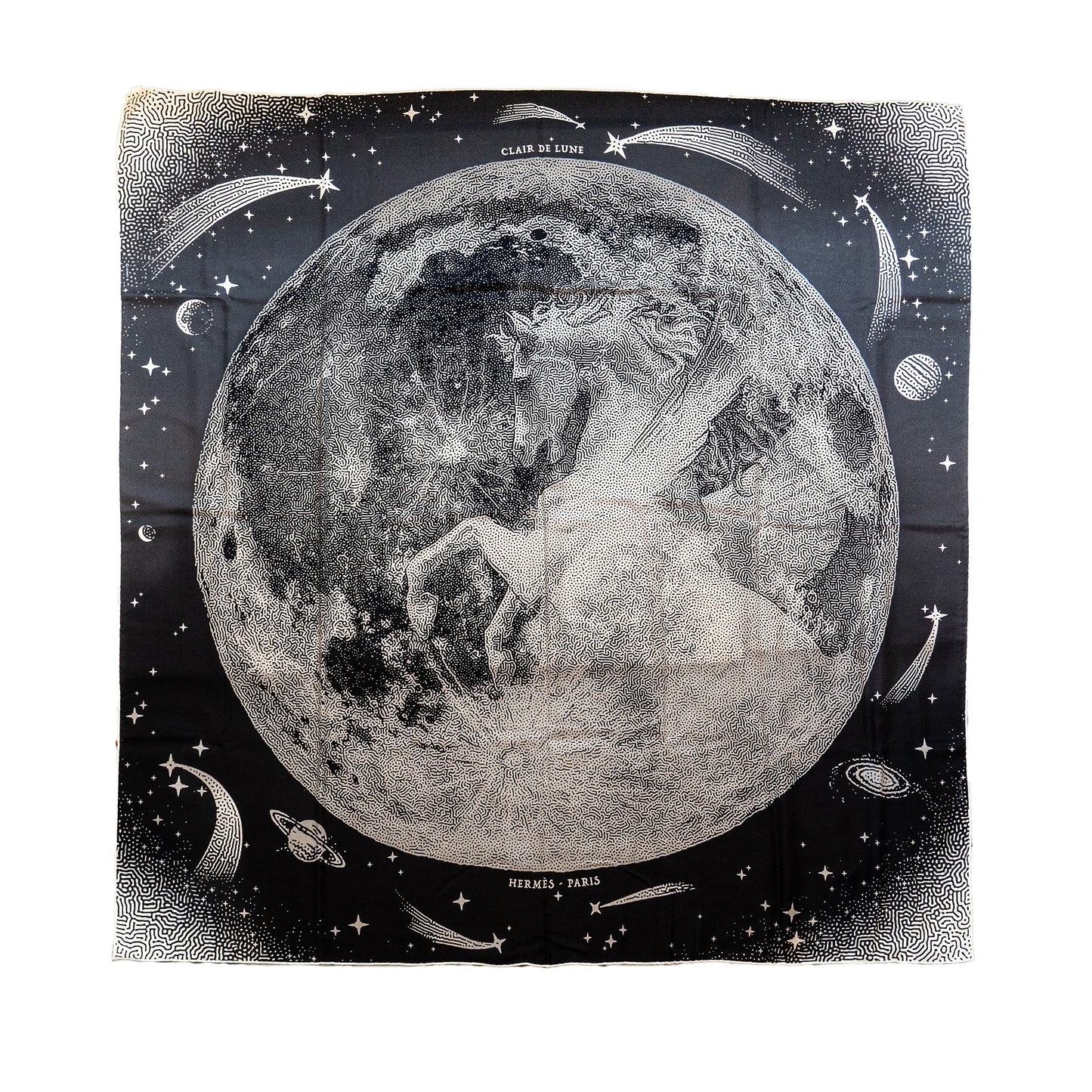 Hermes 140cm Clair De Lune Scarf Cashmere/Silk Multicolour
