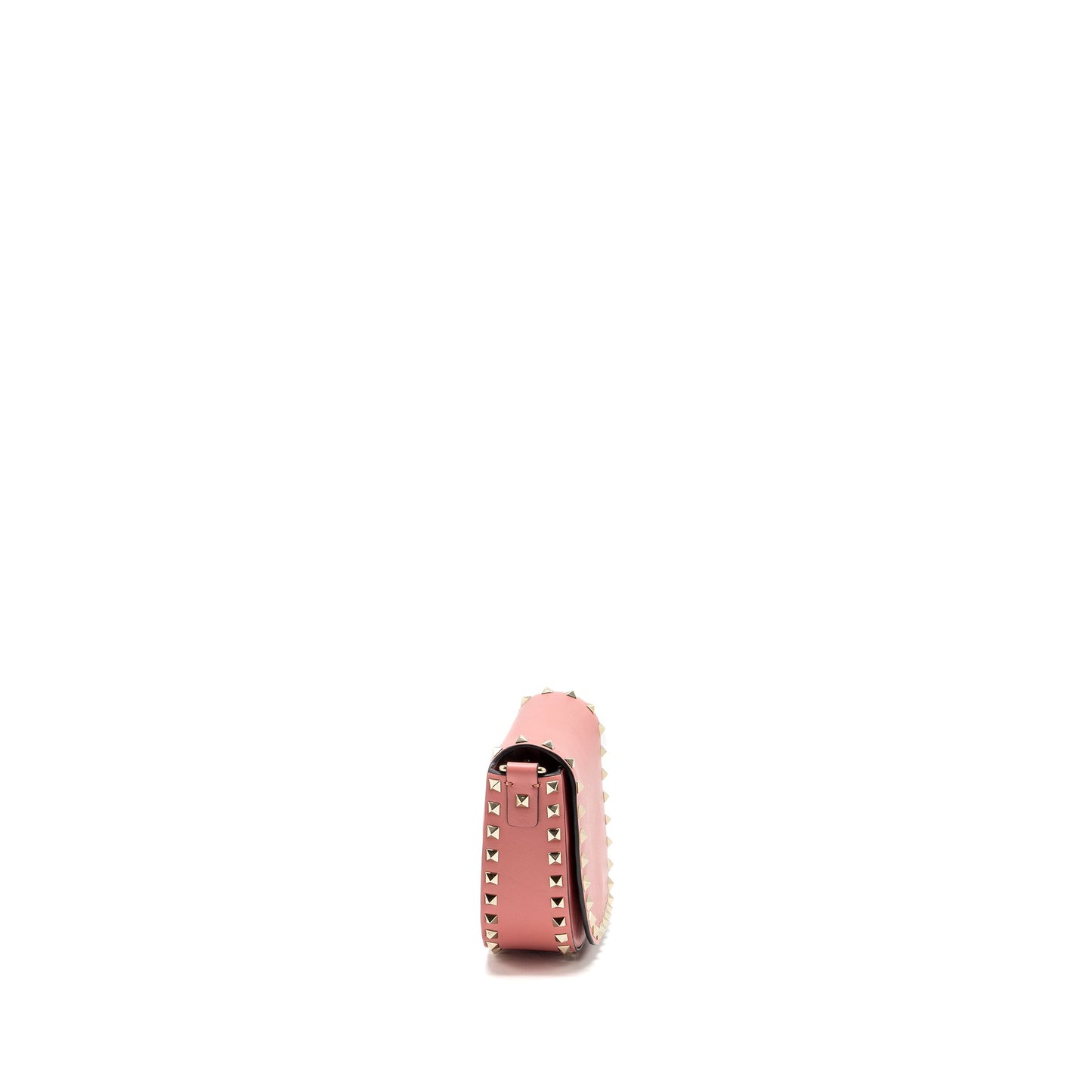Valentino half moon flap bag calfskin pink LGHW