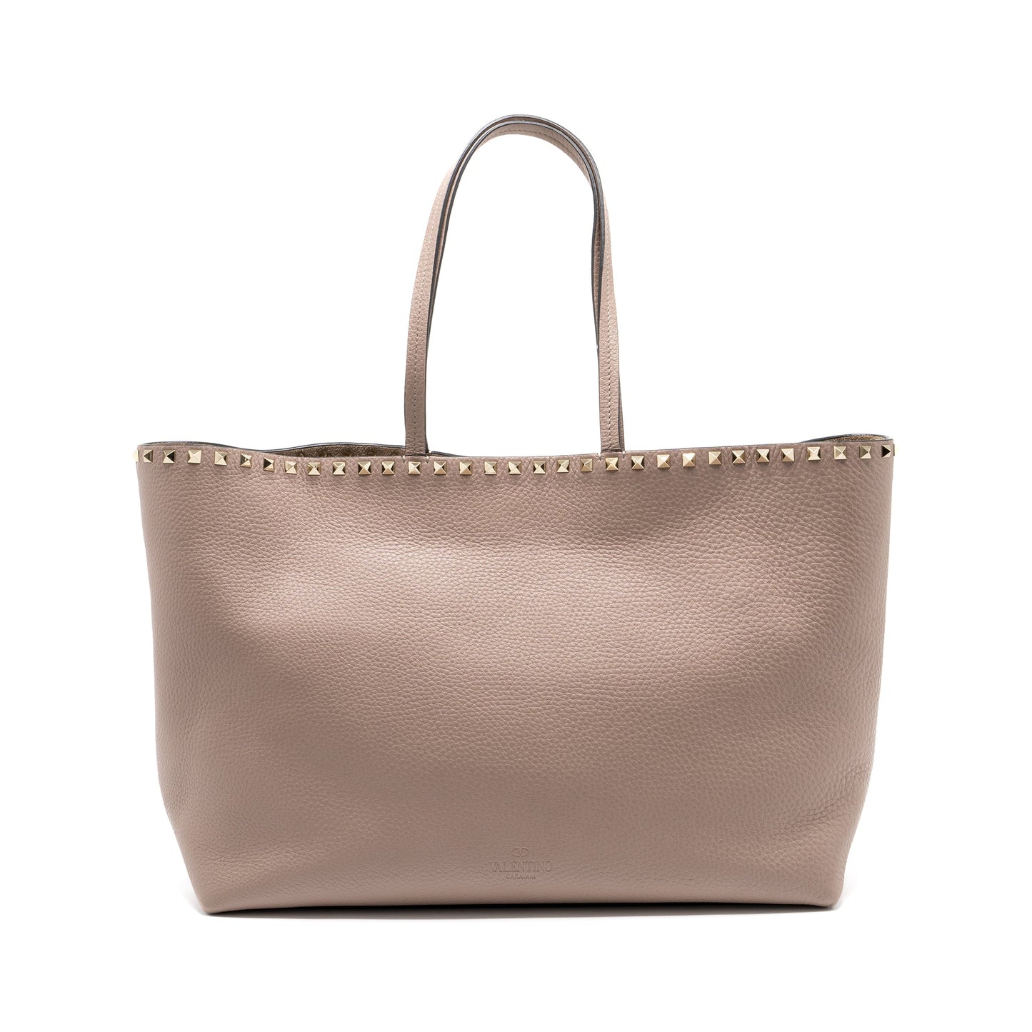 Valentino Large Rockstud Tote Calfskin Pale Pink LGHW