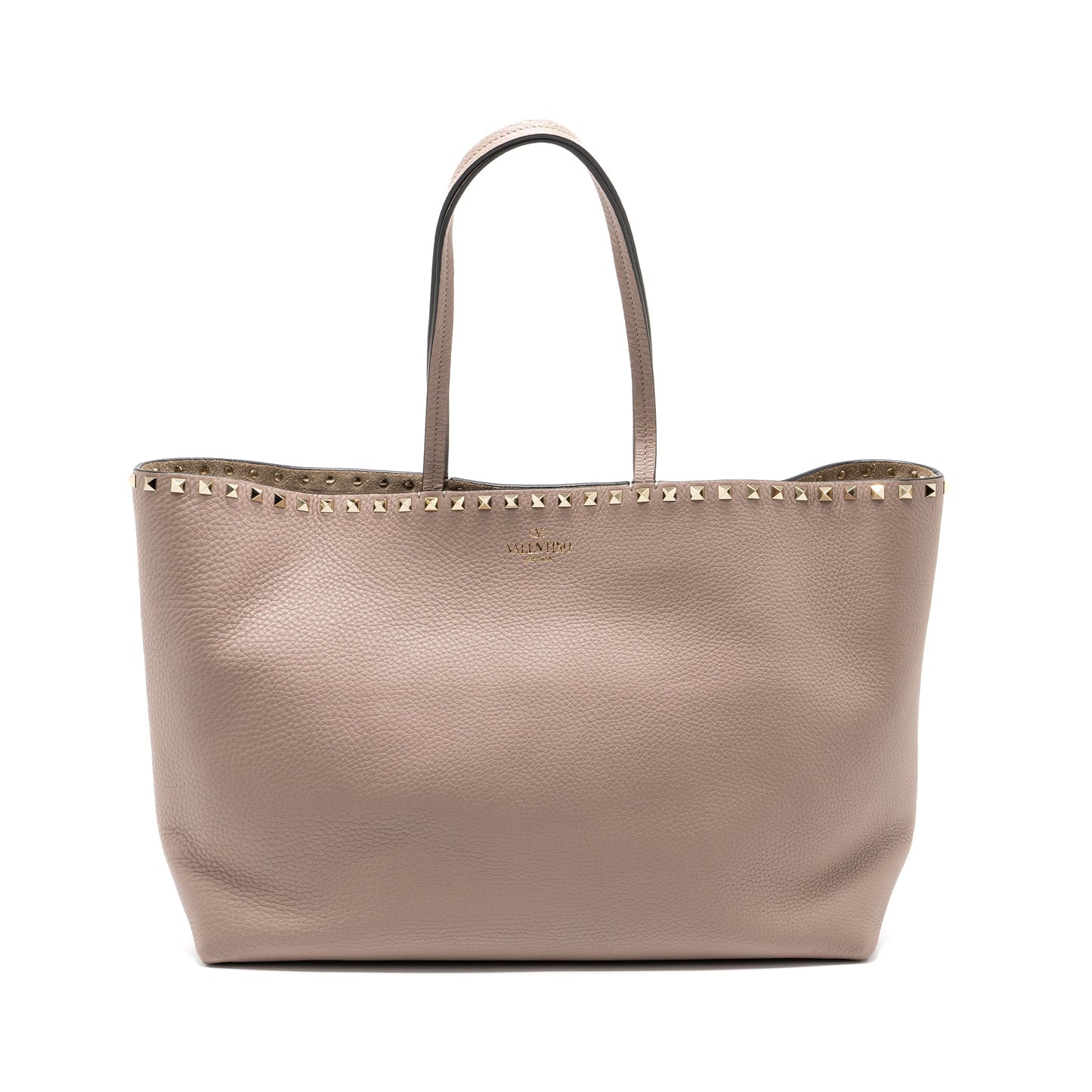 Valentino Large Rockstud Tote Calfskin Pale Pink LGHW